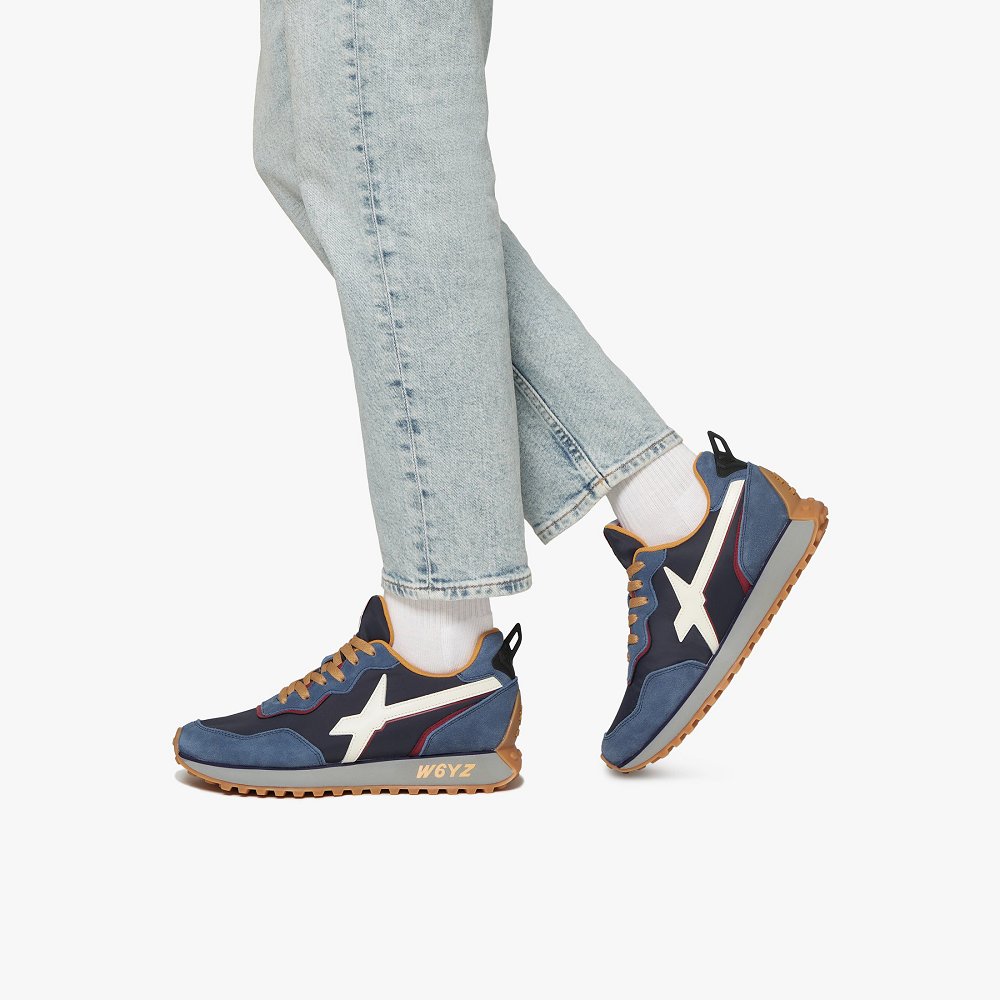 Basket W6YZ Navy/Brown Homme | IEO-00490093